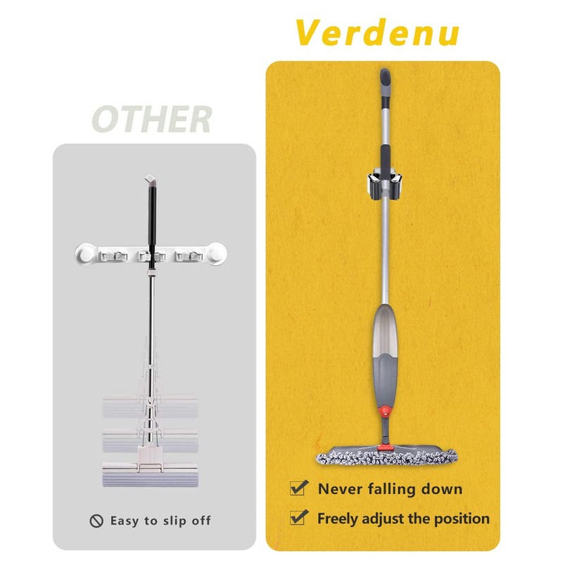 Verdenu 10 Pack Broom Holder Wall Mount, Mop and Broom