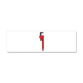 CafePress Pipe Wrench Plumber Tool Car Magnet 10 X 3 10" x 3", Bumper Magnet