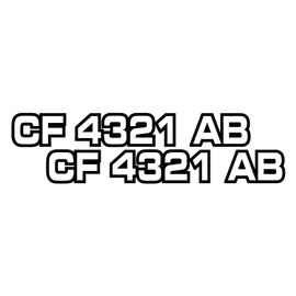 Boat Registration or PWC Custom Hull ID Decal Sticker Set of 2