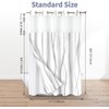 SSCRCUSLY 71x84 Inches White No Hook Grey Striped Shower Curtain