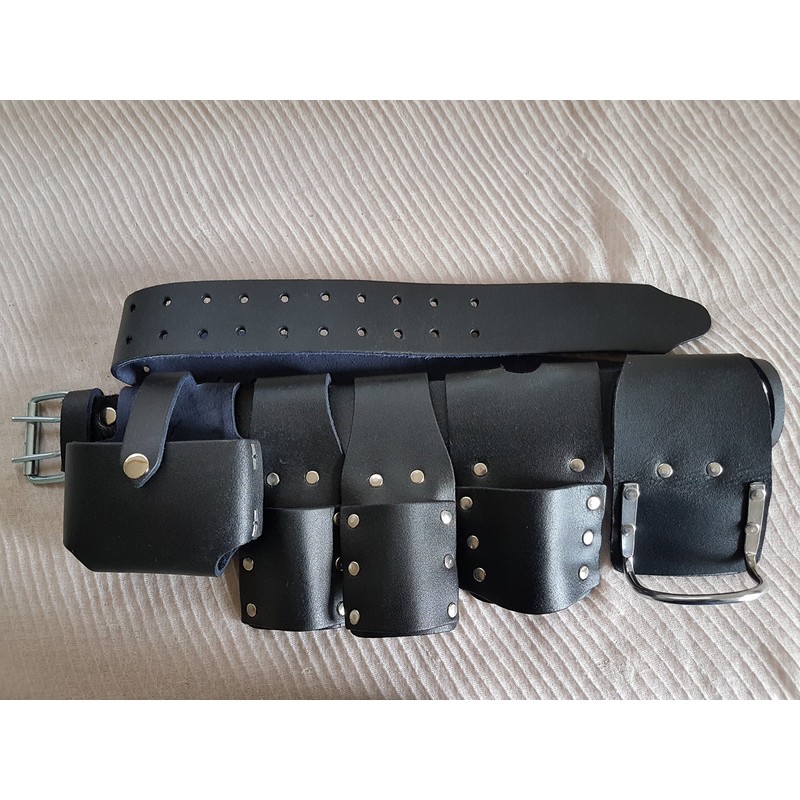 Scaffolding Leather Tool Belt Black Strong Leather BBI Hammer Holder
