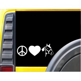EZ-STIK Peace Love Horses Decal 8.5" Wide StickerJ381