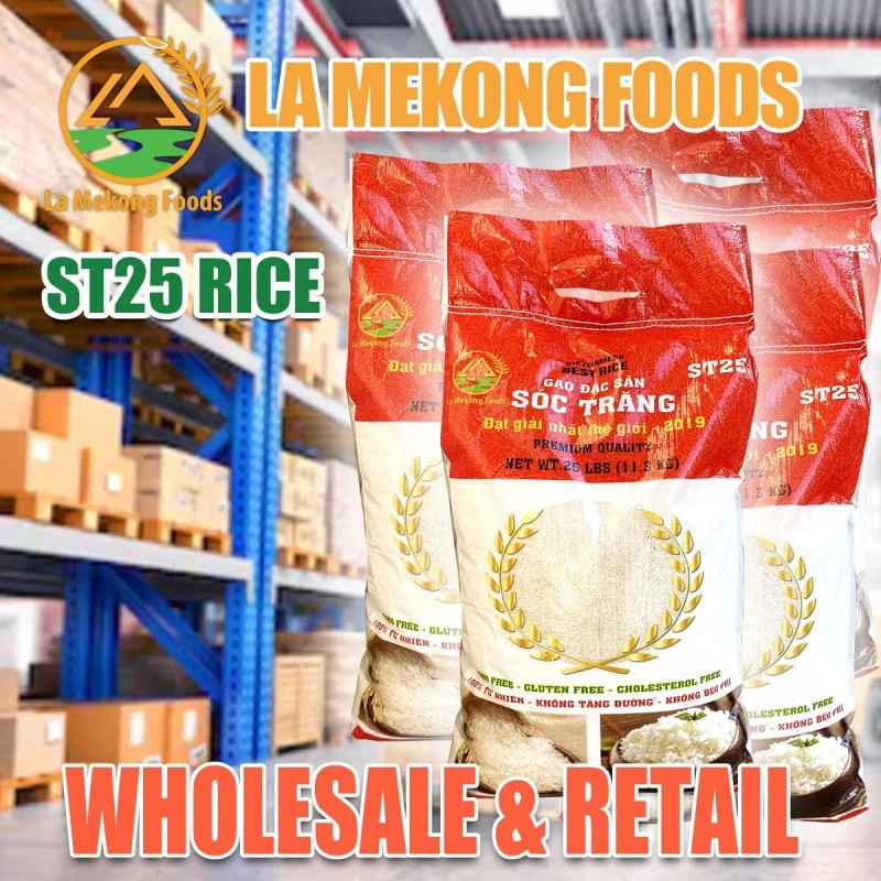 LaMekong Foods ST25 Rice - 25lbs || No Sugar -