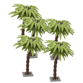 LONESTAR Bricks Building Blocks City Building Kit Trees 5 x Palm Tree Light Green Market Leader Compatible DIY