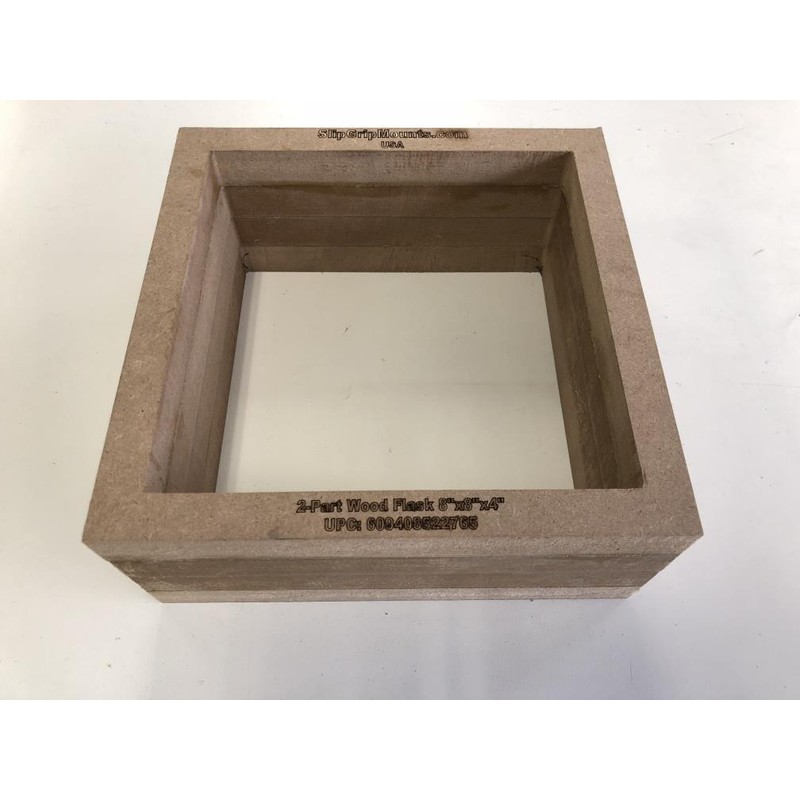 slipGrip 2-Part Foundry Wood Flask for Sand Casting Jewelry Or