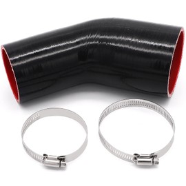 45 Degree2.5 to 3 inch Silicone Reducer Coupler Hose 4-Ply Reinforced Turbo,Intercooler,Intake Piping Coupler Hose with T-Bolt Clamps Length 4″