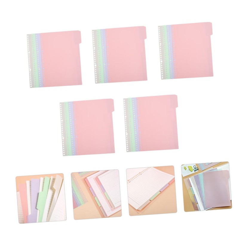 OHPHCALL 20Pcs Replaceable Binder Dividers Convenient Tabs for Easy Indexing
