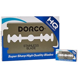 Dorco ST-300 Double Edged Replacement Blades, Set of 100 (200 Single Edges), Straight, Double-Edged, Single Edged, Razor, Dolco NEW PLATINUM ST300