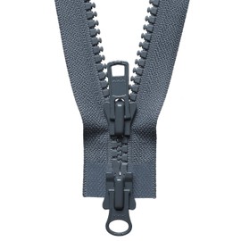 YKK Two Way Slider Zip, No. 578 Dark Grey, 71 cm Length