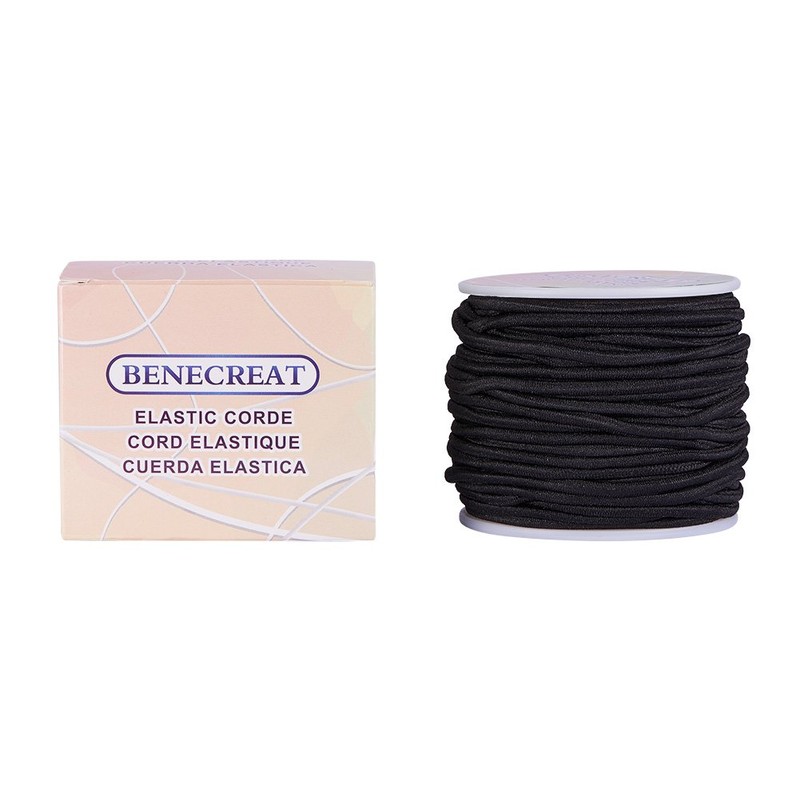 BENECREAT 3mm 20 Yard Elastic Cord Stretch Thread Beading Cord