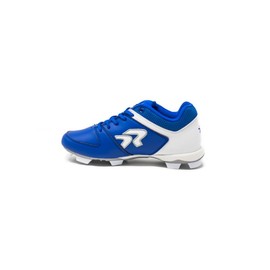 Ringor Flite Softball Cleats for Women - Lightweight and Durable Women's Molded Softball Shoes - Royal & White - Size 12