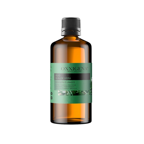 Oxxigena Aloe Vera Oil (Oleolite) - 250 ml - Ideal as a Moisturiser, Nutrient Supplier, Hair Strengther, Against Skin Dryness and Wrinkles - Vegan, GMO-Free