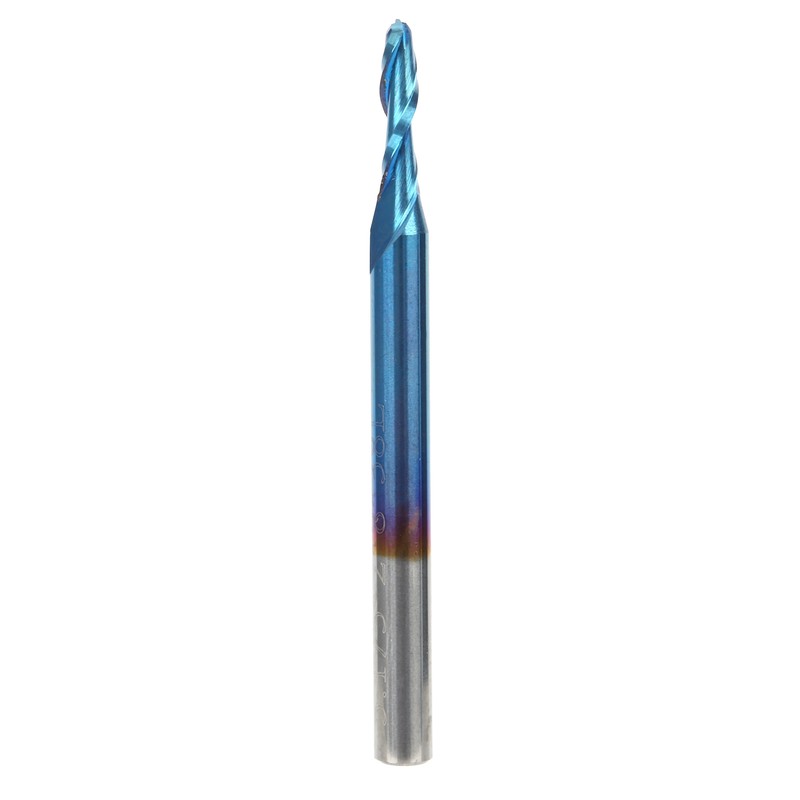 Ballnose Cutter Ball End Mill Blue Coated Spiral Router Bit