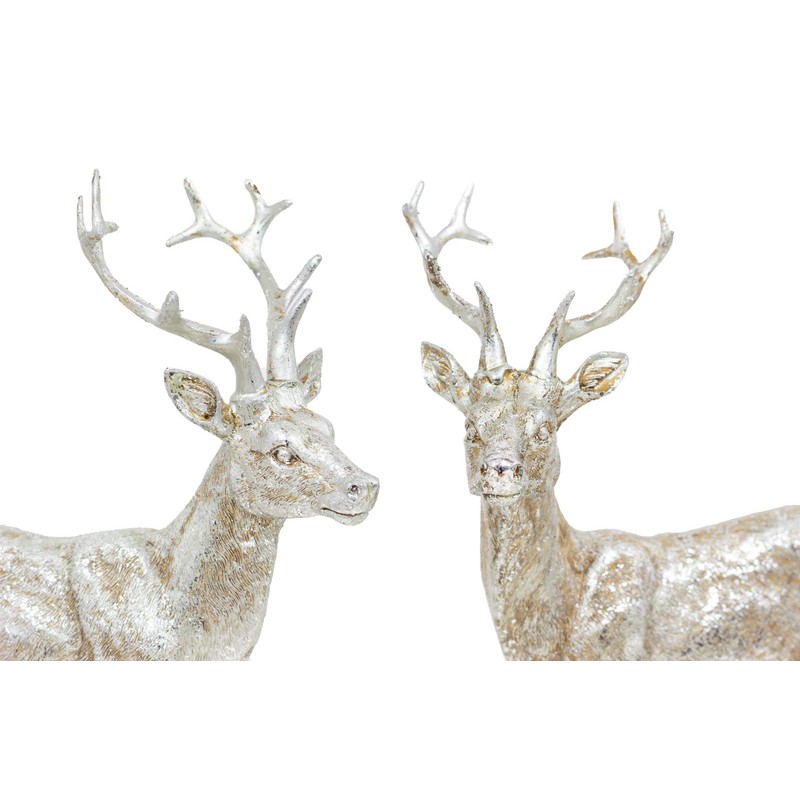 B2S BACK2SEASON Reindeer Pair of Nilan Standing Silver Elegant Christmas