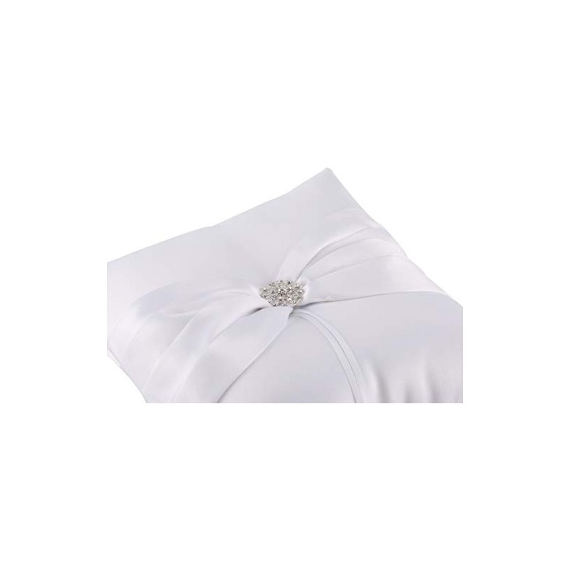 HE ANDI 7.8" Satin Artificial Diamond Decoration Wedding Ring Bearer