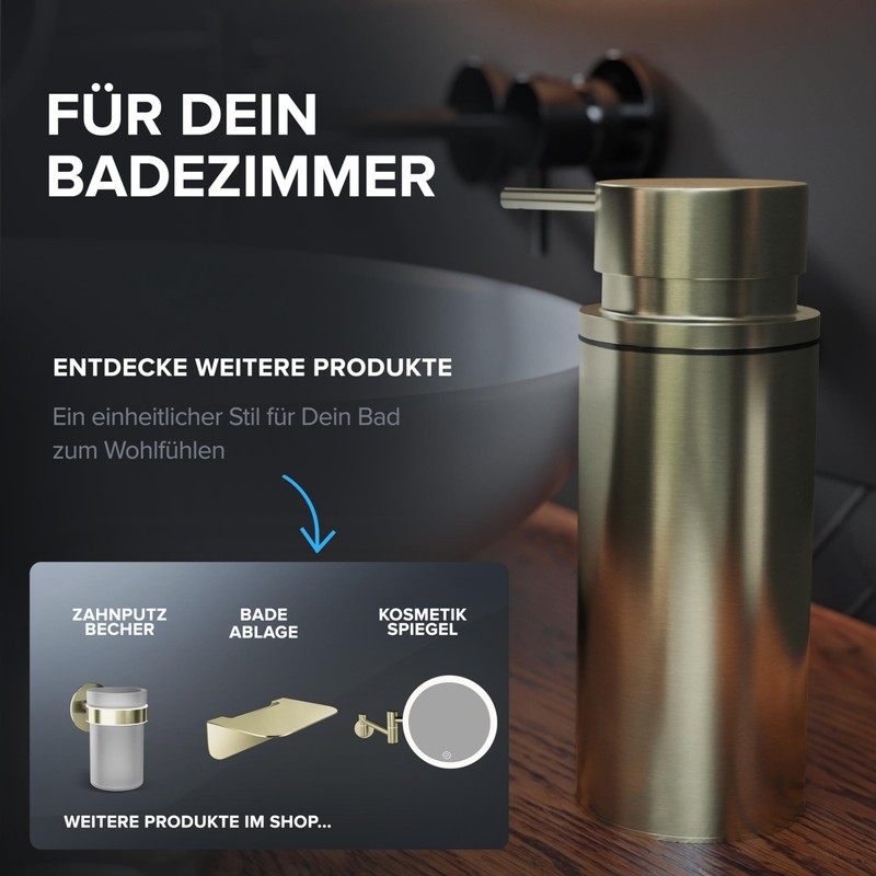ovimar Soap Dispenser Sola Strands | Gold | Stainless Steel