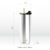 asobu Recycled Aqualina Stainless Steel Insulated Water Bottle with Interchangeable