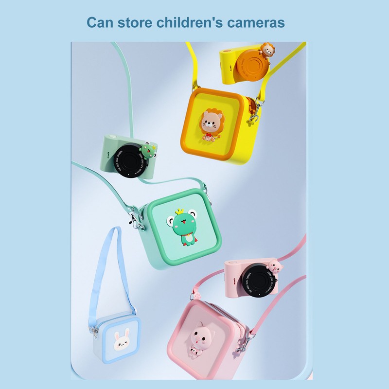 Silicone Kids Camera Bag Cute Cartoon Animal Decoration Shockproof Waterproof