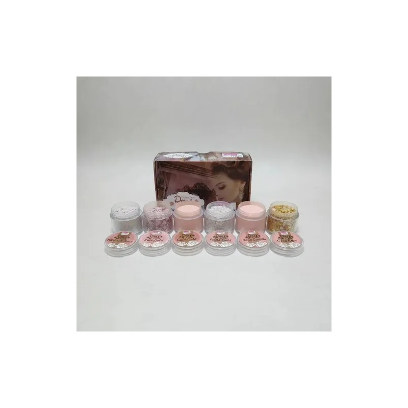 Colecciones Fantasy Nails Acrilico 6 Pz Color Rose gold