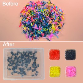 Egaageoi 62 Pcs Bead Organizer Box - Stackable Bead Storage with Hinged Lid fo for Jewelry Making, Crafts, Sewing Notions, and Diamond Painting Supplies