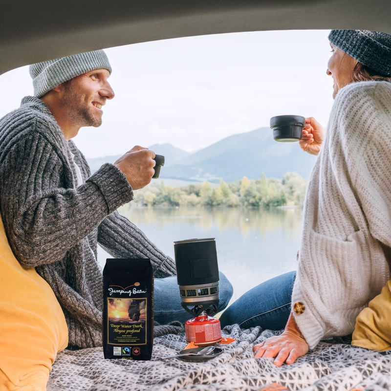 Jumping Bean Deep Water Fairtrade Organic Whole Bean Coffee, ECO2Roast,