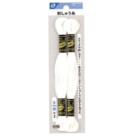 Embroidery Thread White 26.6 ft (8 m) Roll x 2