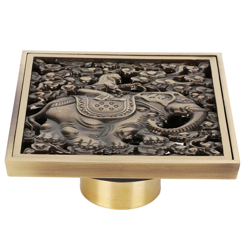 Floor Drain Antique Full Copper Shower Drain Kit for Kitchen