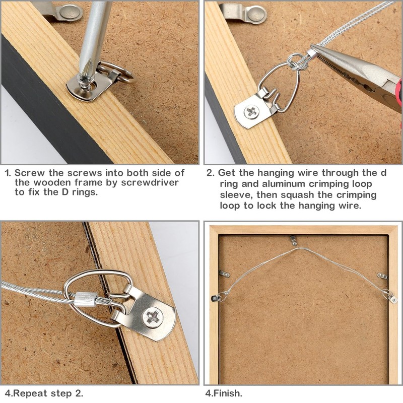 Blisstime Picture Hanging Kit - 100 Feet Braided Hanging Wire,