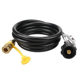 F271803 8 feet Propane Hose with Regulator - Fit for Mr. Heater Big Buddy Indoor Outdoor Heater, 3/8 inch Heater Quick Connect Disconnect Adapter and QCC1 Propane Tank Connectors