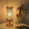 Tomshine Crystal Bedside Table Lamp Decorative Desk Light with Dual