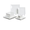 Porlien 16-Piece Classic Square Dinnerware Set for 4-Square Dinner Plates,