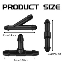 QKYS Windshield Washer Hose Kit, Windshield Washer Hose Repair Kit, 4 Meter Washer Fluid Hose & 12 Pcs T-type Y-type I-type Hose Connector, Suitable for Most Car Suvs, Trucks Windshield Washer Tubing