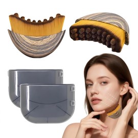 2PCS Lymphatic Contour Face Brush, Lymphatic Drainage Massager for Face,Ergonomically Designed to Fit The Skin Precisely.