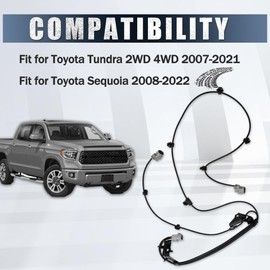 OTINUBEE 89516-0C050 ABS Rear Wheel Speed Sensor Wire Harness Compatible with Toyota Tundra 2WD 4WD 2007-2021, Fit for Sequoia 20018-2022, Wire Skid Control Sensor Rear Side 89542-0C020 89543-0C020