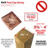 4x4 Hammered Copper Pyramid Post Caps (3-Pack) - Extended Lip