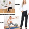 Oalka Women's Dress Pants Straight Leg Yoga Work Stretchy Pant
