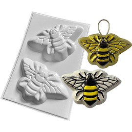 Honey Bees Plaster Or Concrete Mould 2 Cavity Garden Plaque Mold