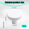 YREYBN White Cupboard Knobs, 4-Pack Small Drawer Knobs for Kitchen