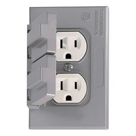 Placa Con Contacto Dúplex Para Exteriores Intemperie Ip65