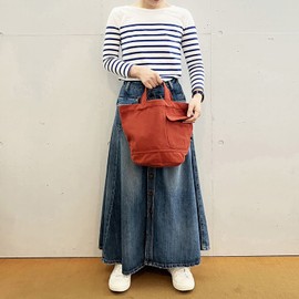 Route SN Deli Recycled Cotton Round Bottom, Solid, Small Tote Bag, Black