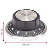 Westmark Redondo 10922260 Mechanical Magnetic Kitchen Timer 1-60 Minutes Stainless