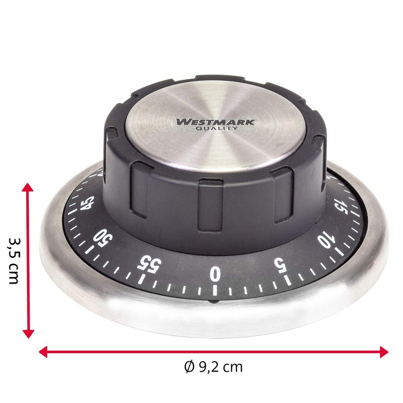 Westmark Redondo 10922260 Mechanical Magnetic Kitchen Timer 1-60 Minutes Stainless