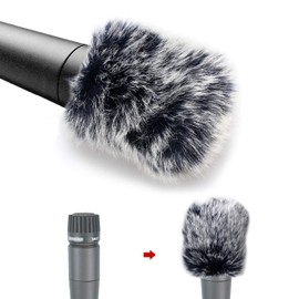 YOUSHARES Microphone Furry Windscreen for SM57 - Customized Pop Filter Deadcat Windshield Wind Jammer for Shure SM-57 Cardioid Dynamic Instrument Microphone