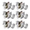 STARPY 6 Pack Brushed Nickel Door Knobs with Square Rosette,Pismo