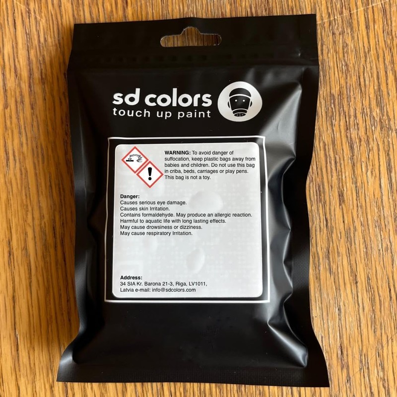 SD COLORS 15ML Gloss Alloy Wheel Repair Kit for Black