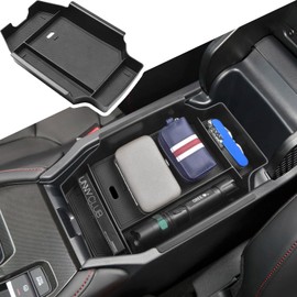 EDBETOS Center Console Organizer Compatible with 2023 2024 Honda Accord LX EX Sport EX-L Sport-L Touring Hybrid ABS Plastic Material Armrest Box Insert Tray Secondary Storage Accessories,Black