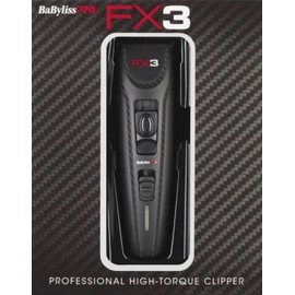 BaBylissPRO FX3 Professional High Torque Barber Clipper Black FXX3CB NEW IN BOX