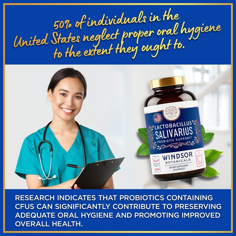 Lactobacillus Salivarius Probiotic - 24bn CFU L Salivarius Dental Probiotics