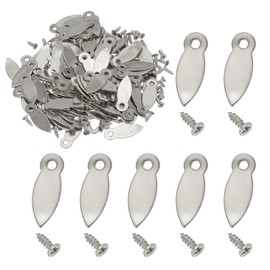 uxcell 120pcs Picture Frame Backing Clips, 0.98" Photo Frame Turn Buttons Fasteners Hardware Corner Clip with 120pcs Screw for Hanging Pictures Craft Drawings, Melon-Seed Shaped Silver