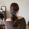 PUSCOBSY Leopard Print Hair Scrunchies for Women, Fabric Hair Bobbles